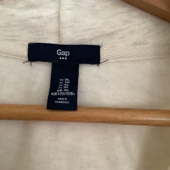Ladies The Gap zip up hoodie cream xl new with tags - Picture 4 of 5